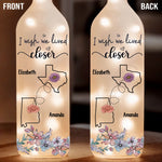 Distance Means So Little - Bestie Personalized Custom Bottle Lamp - Gift For Best Friends, BFF, Sisters
