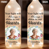 Custom Photo Memories Are Treasures That We Keep In Our Hearts - Memorial Personalized Custom Bottle Lamp - Sympathy Gift For Family Members