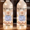 Custom Photo Love Never Ends It Just Changes Form - Memorial Personalized Custom Bottle Lamp - Sympathy Gift For Family Members