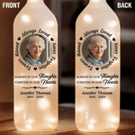 Custom Photo You Are Always Loved And Never Forgotten - Memorial Personalized Custom Bottle Lamp - Sympathy Gift For Family Members