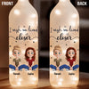 Our Friendship Transcends Distance - Bestie Personalized Custom Bottle Lamp - Gift For Best Friends, BFF, Sisters