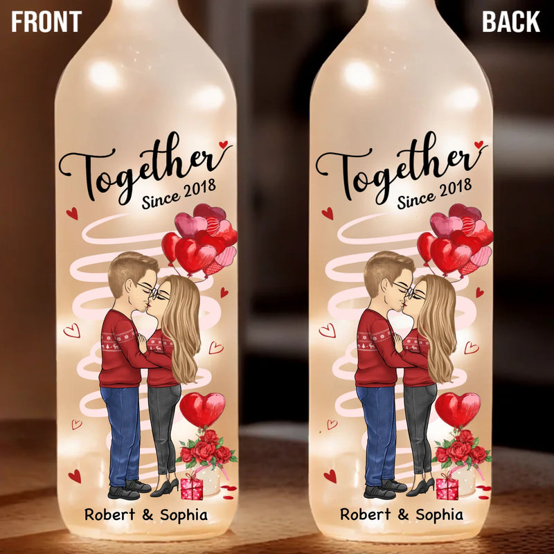 Love Is A Dance We Both Know - Couple Personalized Custom Bottle Lamp - Gift For Husband Wife, Anniversary