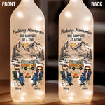 Life Is Better Around The Campfire - Couple Personalized Custom Bottle Lamp - Gift For Husband Wife, Camping Lovers