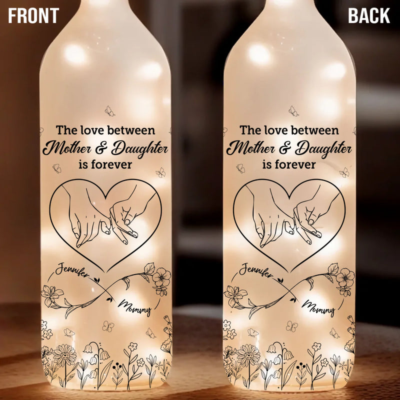 First My Mother, Forever My Friend - Family Personalized Custom Bottle Lamp - Mother's Day, Gift For Mom, Daughter