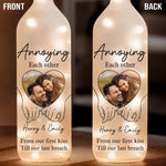Custom Photo Loving You Endlessly - Couple Personalized Custom Bottle Lamp - Gift For Husband Wife, Anniversary