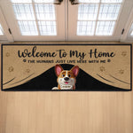 Custom Runner Rug - Personalized Christmas Birthday Gifts For Dog Cat Lovers, Dog Dad And Mom, Cat Owners - The Real Bosses Live Here