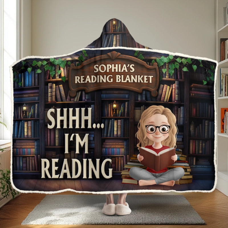 Custom Snuggle Blanket, Hoodie Blanket - Personalized Christmas Bookish Gifts For Book Lovers, Bookworms, Readers - My Kind Of Plot Twist
