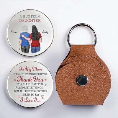 Custom Pocket Hug - Personalized Birthday Gifts For Mom, Dad - Love Fits In Here