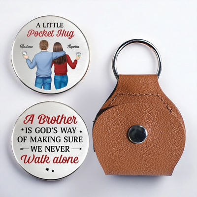 Custom Pocket Hug - Personalized Christmas Birthday Gifts For Brother, Sister - Growing Together Through It All