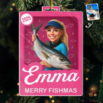 Custom Fishing Photo Christmas Gifts for Anglers - Personalized Ornament