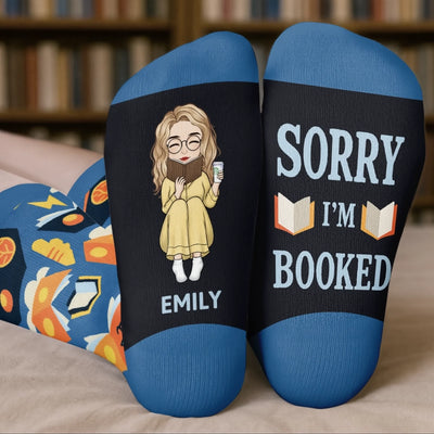 Custom Kids Crew Socks - Personalized Bookish Gifts For Book Lovers, Bookworms, Readers - Bookworm At Rest