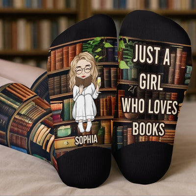 Custom Kids Crew Socks - Personalized Bookish Gifts For Book Lovers, Bookworms, Readers - Chapter On, Chaos Off