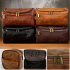 Custom Engraved Leather Toiletry Bag - New Arrival, Personalized Birthday Gifts For Dad, Brother, Grandpa, Husband - For The Man Who’s Always On The Move AMZ