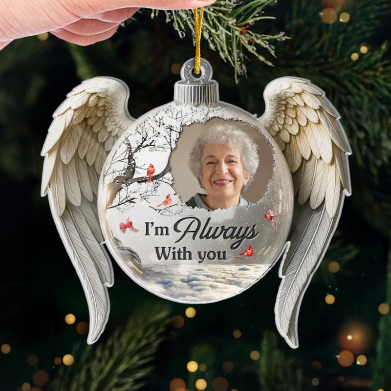 Custom Photo Acrylic Ornament - Personalized Christmas Memorial Sympathy Gifts For Loss Of Mom, Dad - Your Light Still Touches My Days