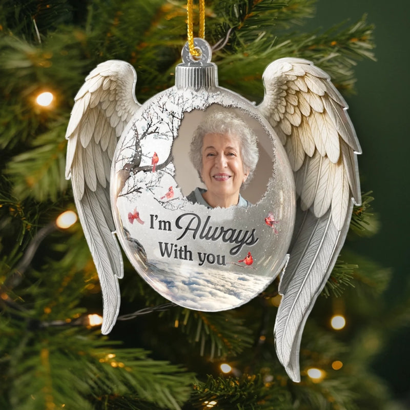 Custom Photo Acrylic Ornament - Personalized Christmas Memorial Sympathy Gifts For Loss Of Mom, Dad - Your Light Still Touches My Days
