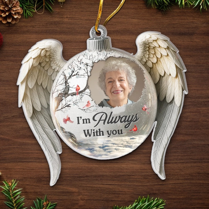 Custom Photo Acrylic Ornament - Personalized Christmas Memorial Sympathy Gifts For Loss Of Mom, Dad - Your Light Still Touches My Days