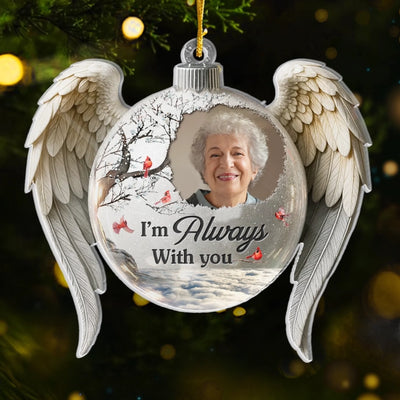 Custom Photo Acrylic Ornament - Personalized Christmas Memorial Sympathy Gifts For Loss Of Mom, Dad - Your Light Still Touches My Days