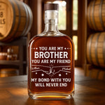 Custom Name Brother Gifts - Personalized Round Whiskey Bottle