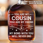 Custom Name Brother Gifts - Personalized Round Whiskey Bottle