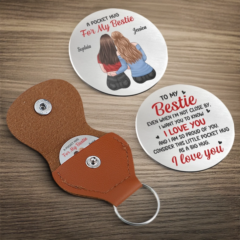 Custom Pocket Hug - Personalized Best Friend Birthday Gifts For Women, Besties, Sisters, BFF - A Million Memories One Unbreakable Bond