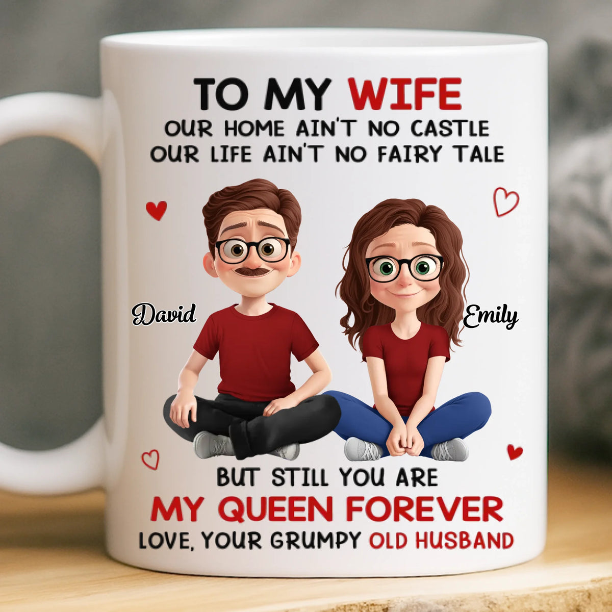 Custom Mug - Personalized Anniversary Christmas Wedding Gifts For Husband And Wife, Him And Her - My Forever Starts And Ends With You