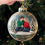 Custom Photo Christmas Gifts for Couples - Personalized Ornament