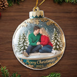 Custom Photo Christmas Gifts for Couples - Personalized Ornament