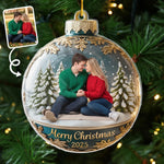 Custom Photo Christmas Gifts for Couples - Personalized Ornament