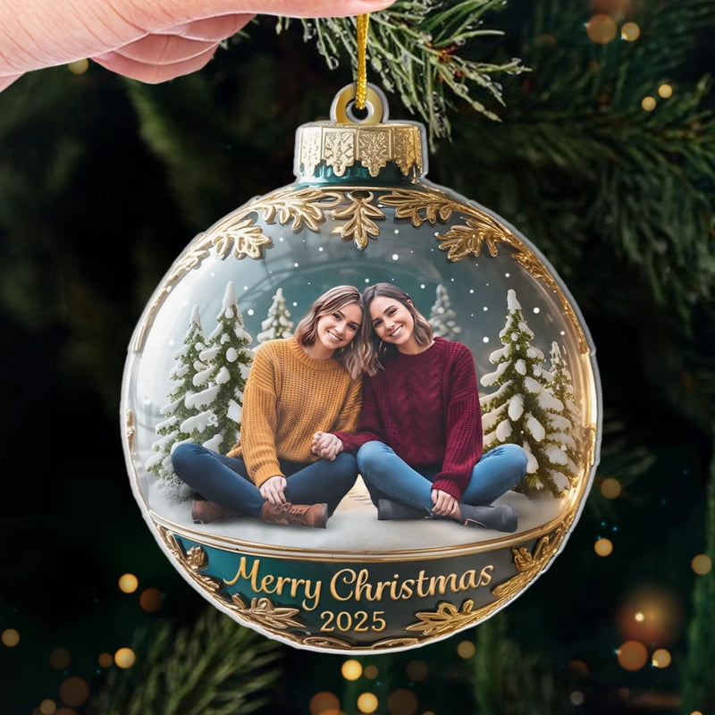Custom Photo Acrylic Ornament - Personalized Best Friend Christmas Birthday Gifts For Women, Besties, Sisters, BFF - My Favorite Memory Maker