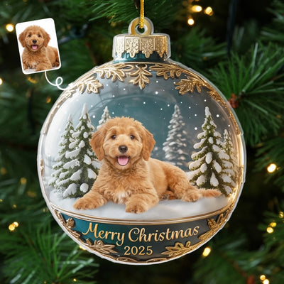 Custom Photo Acrylic Ornament - Personalized  Christmas Birthday Gifts For Dog Cat Lovers, Dog Dad And Mom, Cat Owners - Merry Woofmas From The Goodest Pup