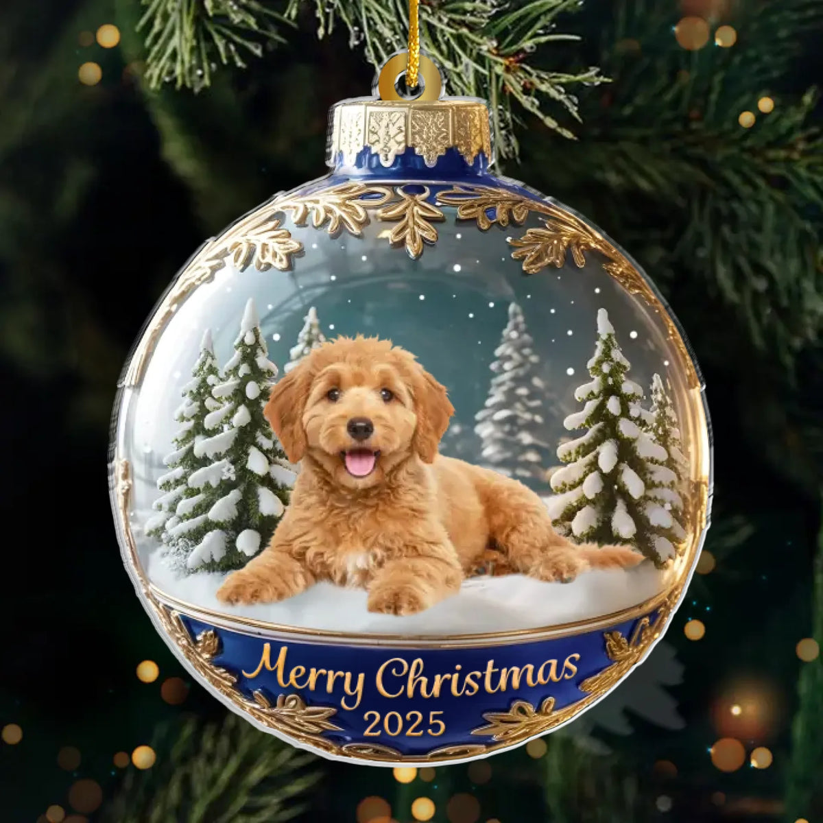 Custom Photo Acrylic Ornament - Personalized  Christmas Birthday Gifts For Dog Cat Lovers, Dog Dad And Mom, Cat Owners - Merry Woofmas From The Goodest Pup
