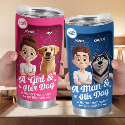 Custom Toy Box Tumbler - Personalized Birthday Gifts For Dog Lovers, Dog Dad And Mom - Paws And Coffee Vibes