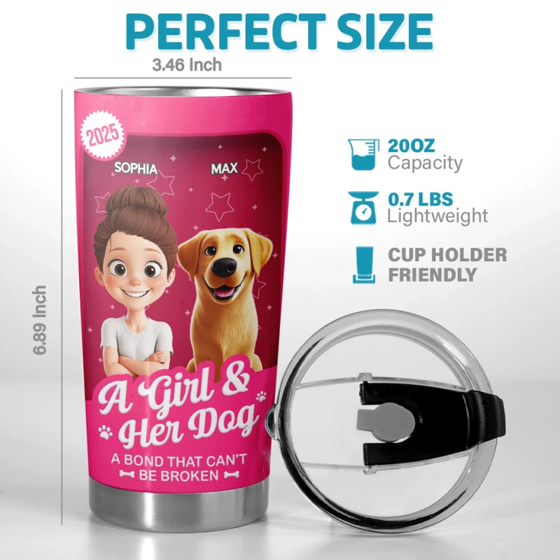 Custom Toy Box Tumbler - Personalized Birthday Gifts For Dog Lovers, Dog Dad And Mom - Paws And Coffee Vibes