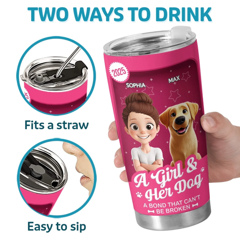Custom Toy Box Tumbler - Personalized Birthday Gifts For Dog Lovers, Dog Dad And Mom - Paws And Coffee Vibes