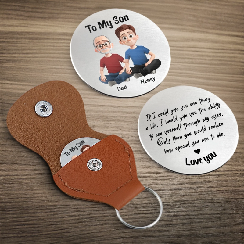 Custom Pocket Hug - Personalized Birthday Gifts For Mom, Dad, Son - A Piece Of My Heart