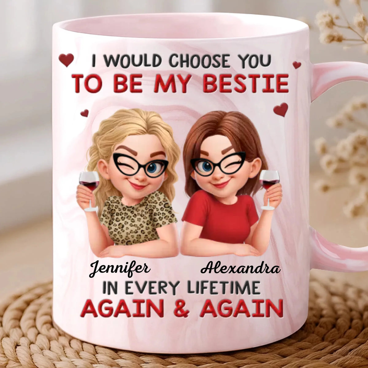 Custom Marble Mug - Personalized Best Friend Birthday Gifts For Women ...