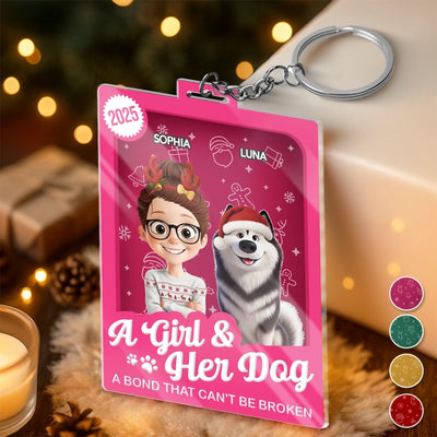 Custom Toy Box Shaped Acrylic Keychain - Personalized Christmas Birthday Gifts For Dog Lovers, Dog Dad And Mom - Furever Our Favorite Place