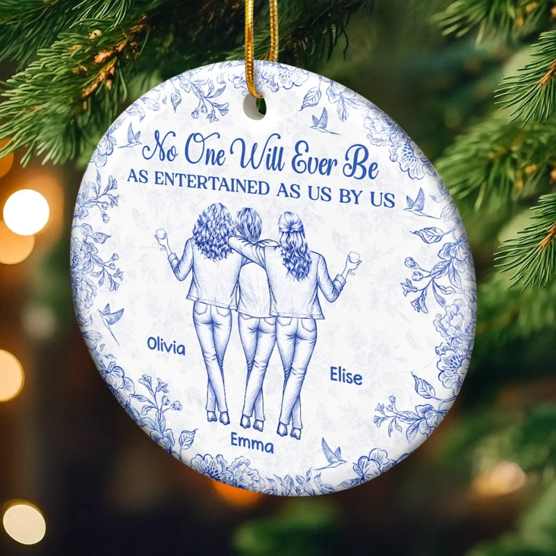 Custom Ceramic Ornament - Personalized Best Friend Christmas Birthday Gifts For Women, Besties, Sisters, BFF - You Make My Days Glow