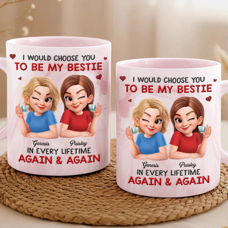 Custom 11oz Pink Marble Mug - Personalized Best Friend Birthday Gifts For Women, Besties, Sisters, BFF - Your Safe Little Hold