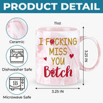 Custom 11oz Pink Marble Mug - Personalized Best Friend Birthday Gifts For Women, Besties, Sisters, BFF - Pretty Minds Pink Hearts