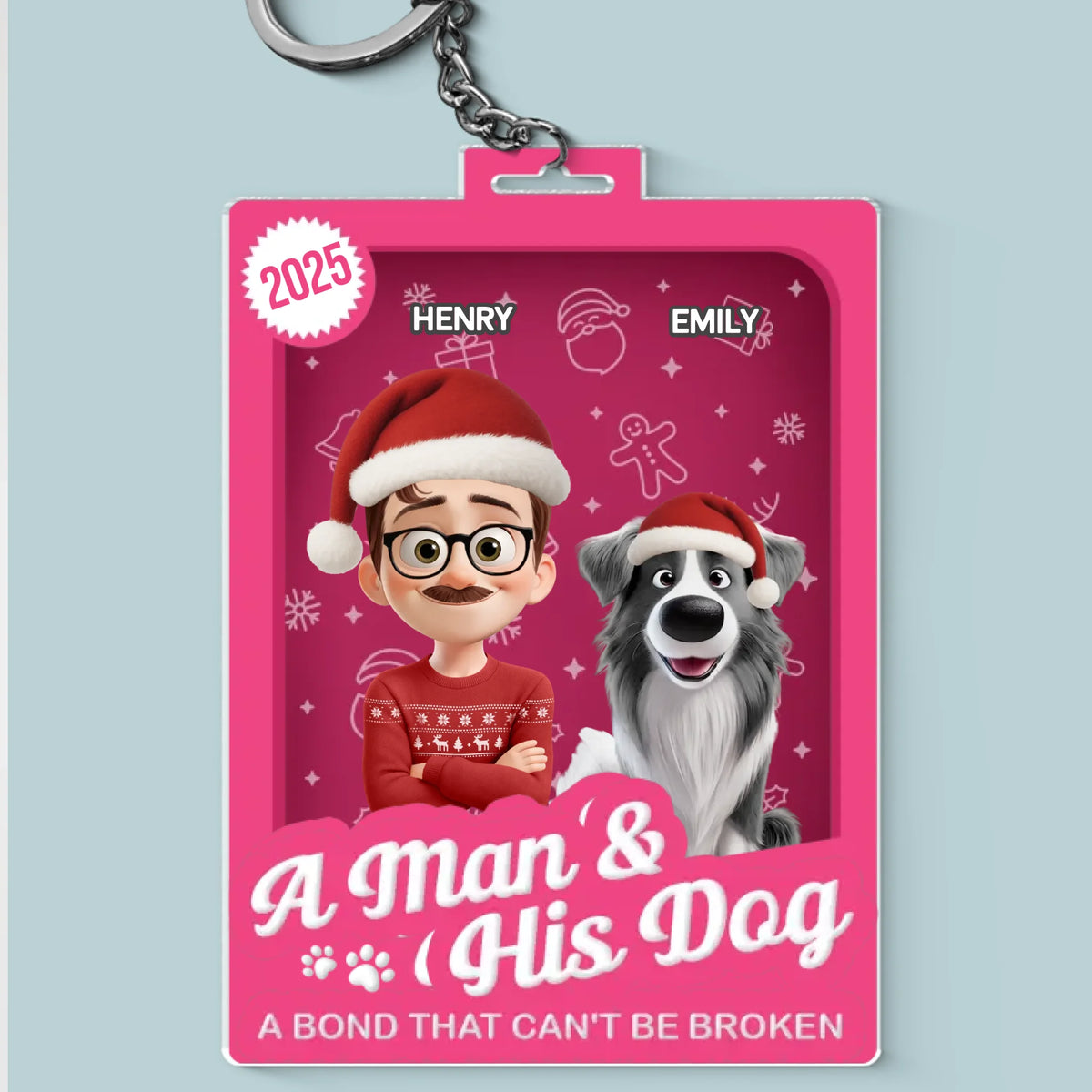 Custom Toy Box Shaped Acrylic Keychain - Personalized Christmas Birthday Gifts For Dog Lovers, Dog Dad And Mom - Furever Our Favorite Place