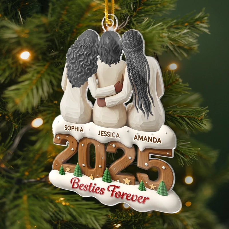 Custom Acrylic Ornament - Personalized Best Friend Christmas Birthday Gifts For Women, Besties, Sisters, BFF - Best Friends, Best Memories