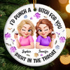 Custom Ceramic Ornament - Personalized Best Friend Birthday Gifts For Women, Besties, Sisters, BFF - Partners In Shine