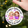 Custom Ceramic Ornament - Personalized Best Friend Birthday Gifts For Women, Besties, Sisters, BFF - Partners In Shine