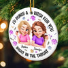 Custom Ceramic Ornament - Personalized Best Friend Birthday Gifts For Women, Besties, Sisters, BFF - Partners In Shine