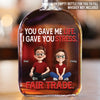 Custom Whiskey Bottle - Personalized Christmas Birthday Gifts For Dad, Daughter, Wine, Bourbon, Whiskey Lovers - I Gave Stress With Love