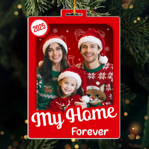 Custom Photo Toy Box Acrylic Ornament - Personalized Christmas Birthday Gifts For Mom, Dad, Brother, Sister, Kids - Love Looks Like This