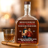 Custom Whiskey Bottle - Personalized Anniversary Christmas Wedding Gifts For Husband And Wife, Him And Her, Wine, Bourbon, Whiskey Lovers - Love Carried Us Through