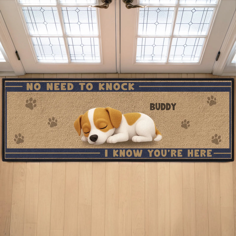 Custom Runner Rug - Personalized Birthday Gifts For Dog Lovers, Dog Dad And Mom - Shh… Happy Pets Napping