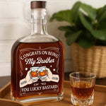 Custom Whiskey Bottle - Personalized Birthday Gifts For Brother, Sister, Best Friends - Different Paths Same Heart